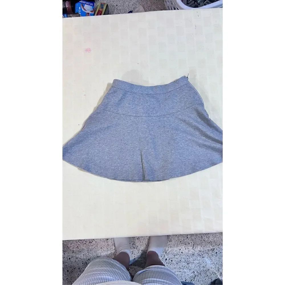 CREWCUTS J CREW TODDLER GIRLS GRAY SKIRT SIZE 6-7 SIDE ZIP